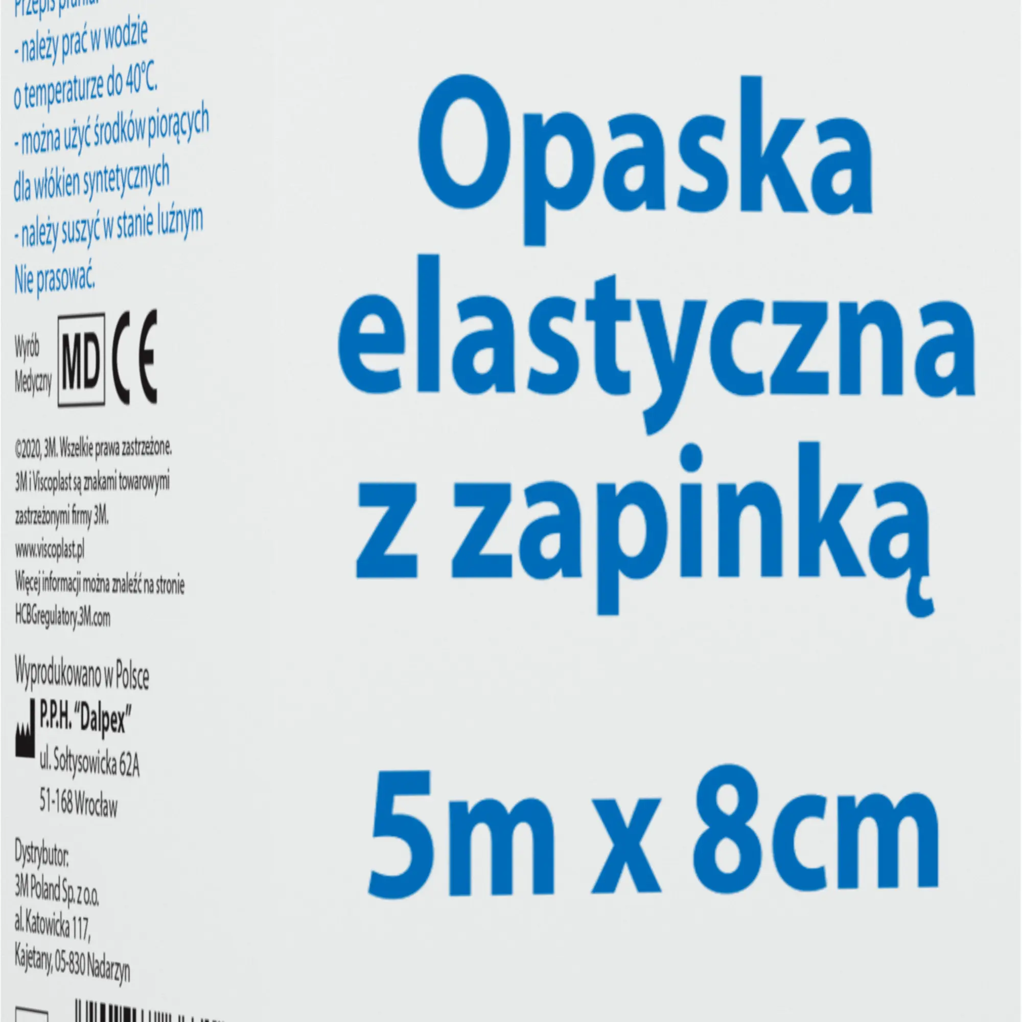 Viscoplast opaska elastyczna z zapinką 5m x 8cm 1 sztuka