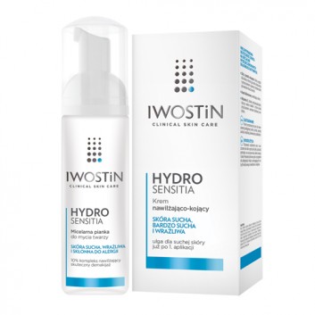 Iwostin Hydro Sensitia Micelarna pianka, 165 ml + Krem nawilżająco-kojący, 50 ml
