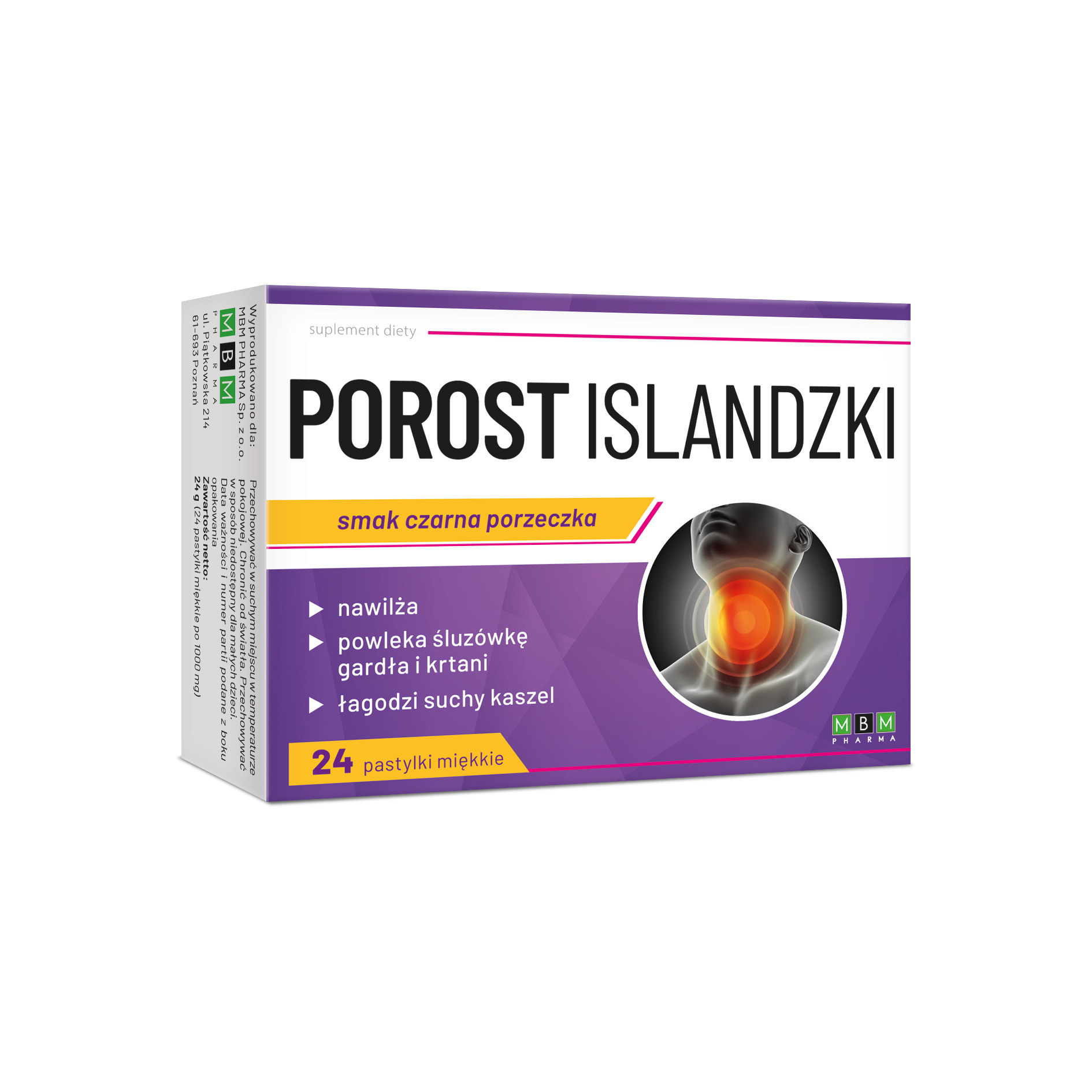 MBM Pharma Porost Islandzki, 24 pastylki zdjęcie
