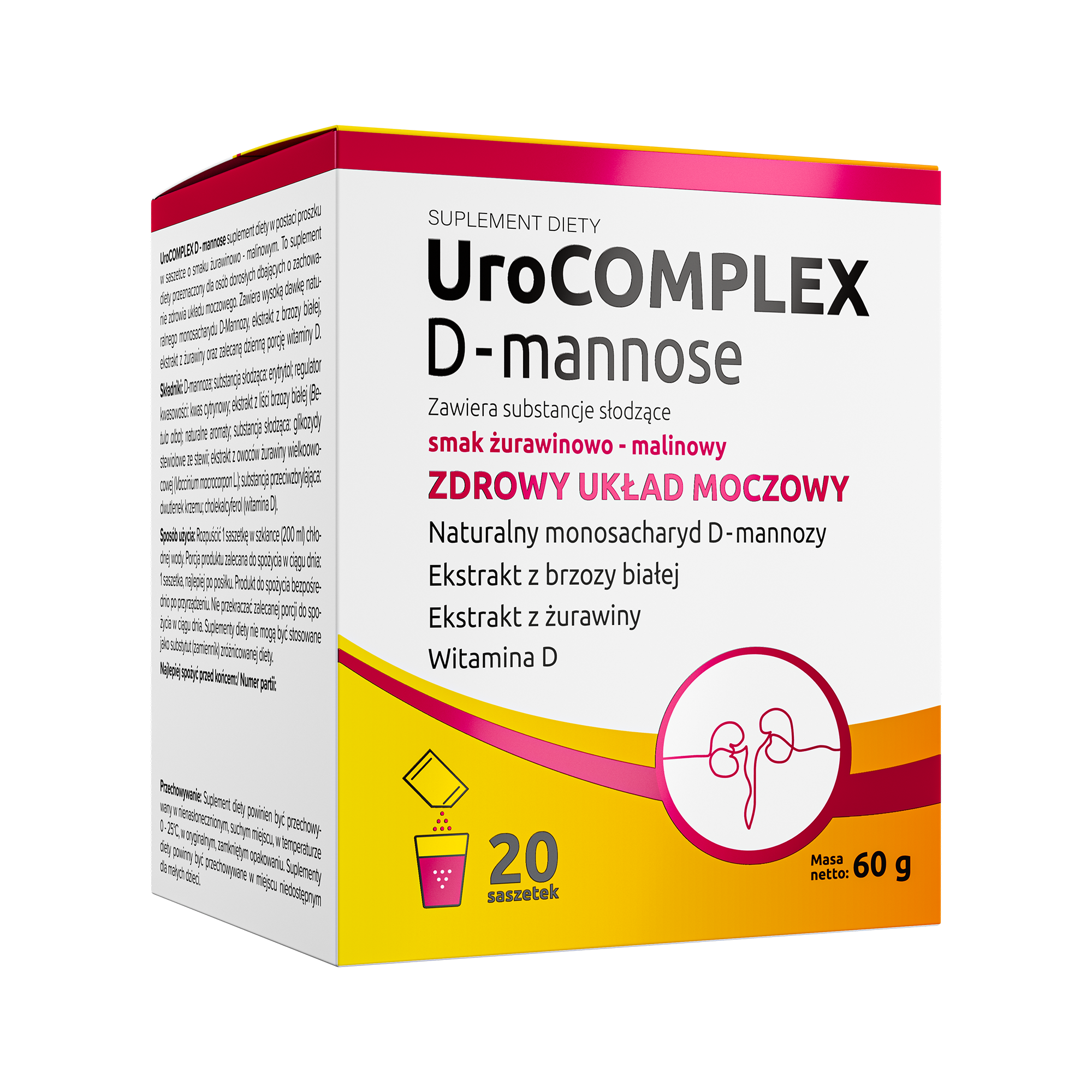 UroComplex D-mannose, saszetki, 20 sztuk