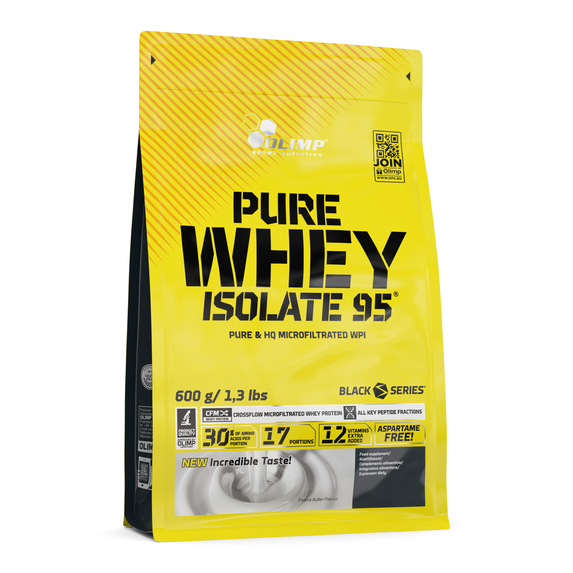 Olimp, Pure Whey Isolate 95® peanut butter, 600 g zdjęcie