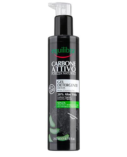 EQUILIBRA CARBONE ATTIVO Oczyszczający żel do mycia twarzy, 200 ml, cena, wskazania, właściwości zdjęcie