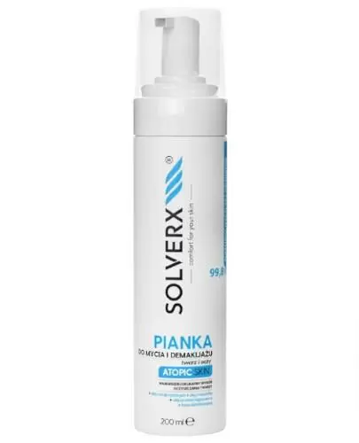 Solverx Atopic Skin Pianka do mycia i demakijażu twarzy i oczu 200 ml zdjęcie