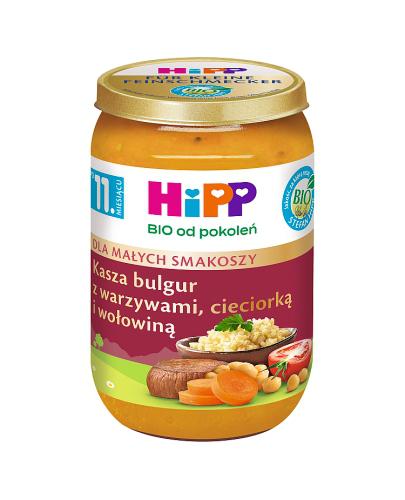 HiPP BIO od pokoleń  
Kasza bulgur z warzywami, cieciorką i wołowiną, po 11. m-cu, 220 g zdjęcie