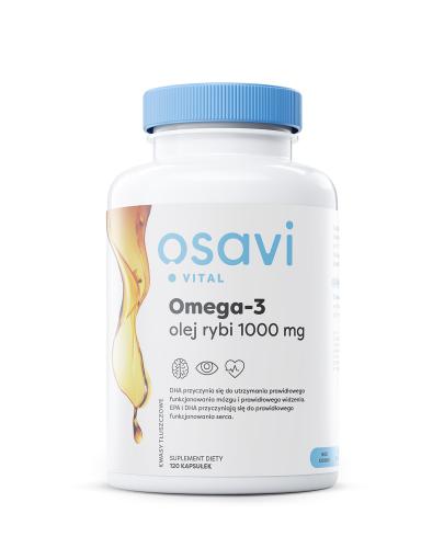 OSAVI Omega-3 Olej Rybi Molecularly Distilled, 1000 mg, 120 kapsułek zdjęcie