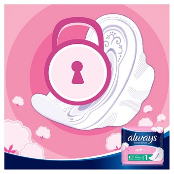 Always Sensitive Normal Plus 1 Podpaski ze skrzydełkami, 10 sztuk