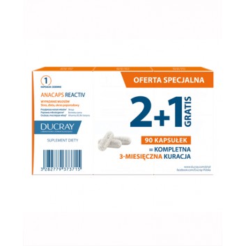 Ducray Anacaps Reactiv, kapsułki, 3x30 sztuk