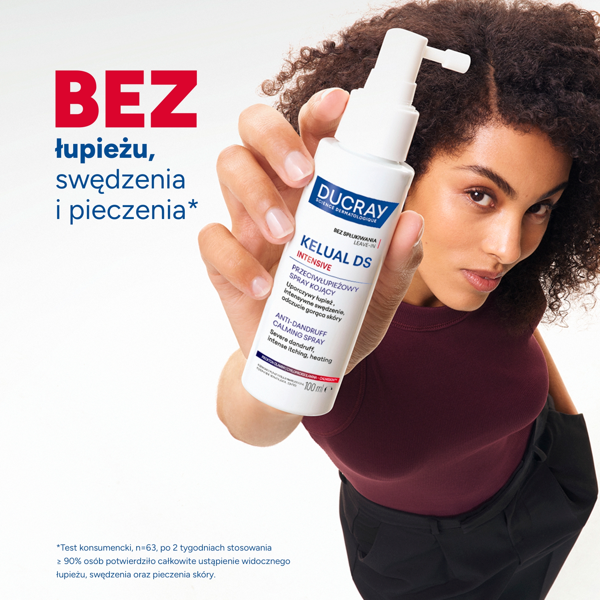 DUCRAY KELUAL DS INTENSIVE, kojący spray przeciwłupieżowy, 100 ml 