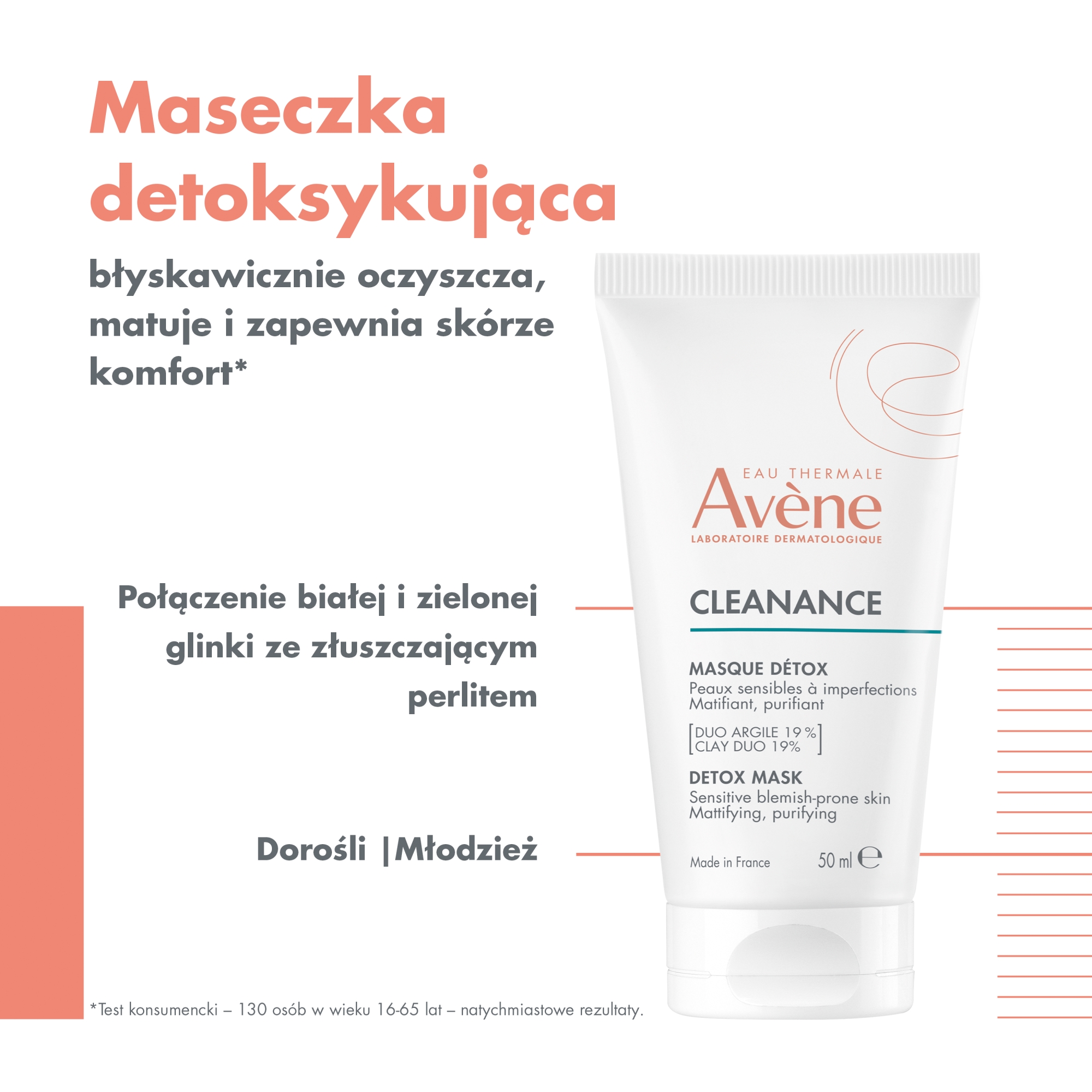 Avene Cleanance maseczka oczyszczająca 50 ml