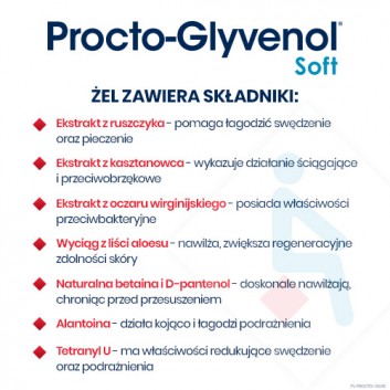 Procto-Glyvenol Soft żel do higieny intymnej dla osób z hemoroidami 180 ml