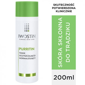 Iwostin Purritin Tonik oczyszczająco normalizujący, 200 ml, cena, opinie, właściwości 