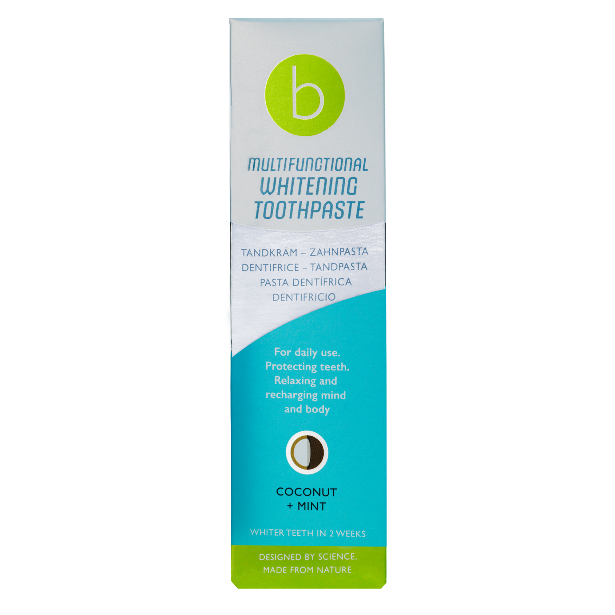 Beconfident® Wielofunkcyjna wybielająca pasta do zębów o smaku kokosa i mięty, 75 ml zdjęcie