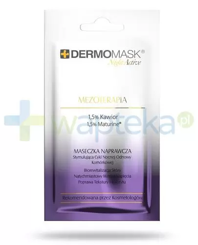 Lbiotica DermoMask Night Active Mezoterapia maseczka naprawcza stymulująca cykl nocnej odnowy komórkowej 12 ml zdjęcie