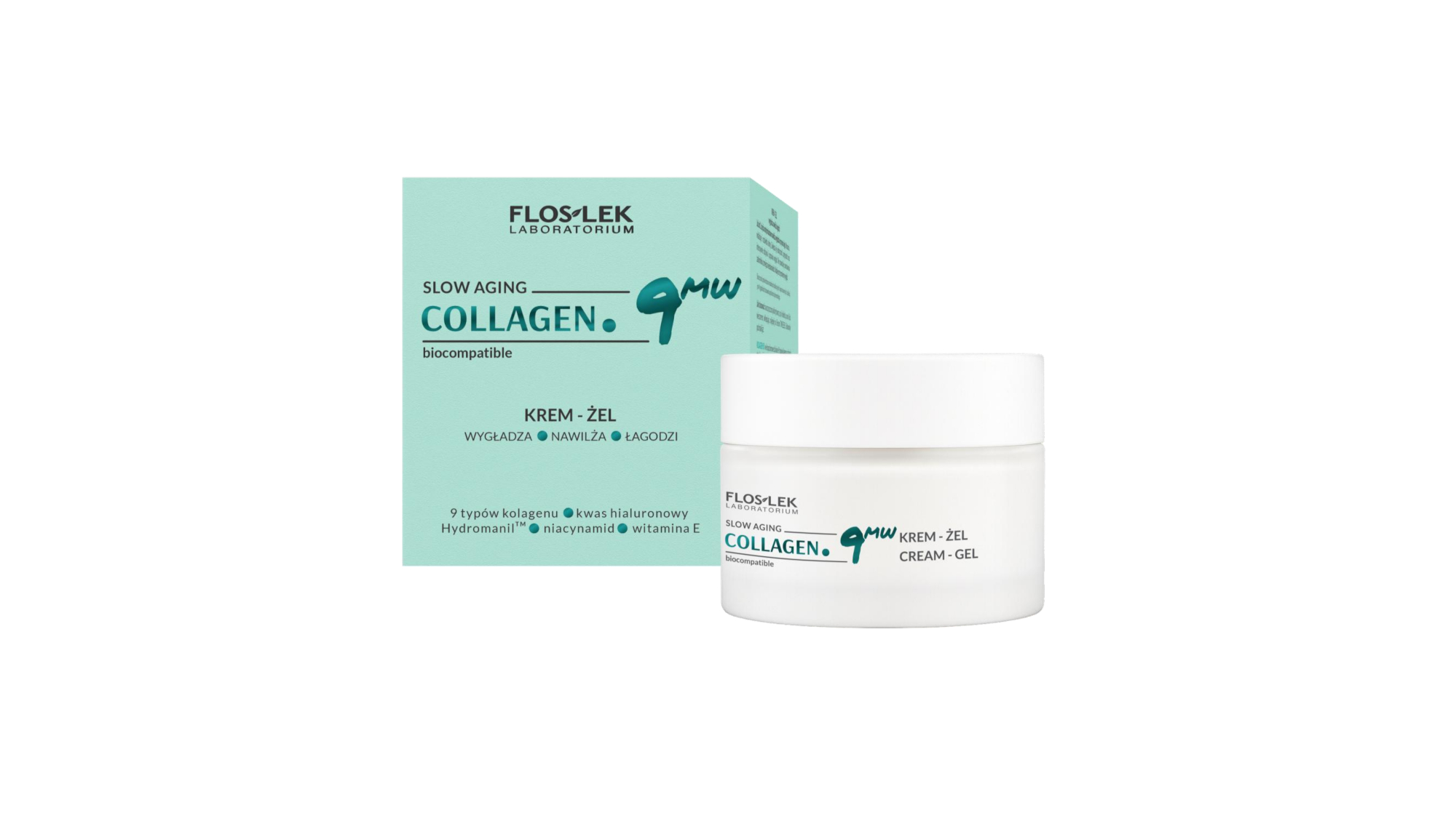 Floslek Collagen. 9MW Krem-żel wygładza nawilża łagodzi, 50 ml zdjęcie