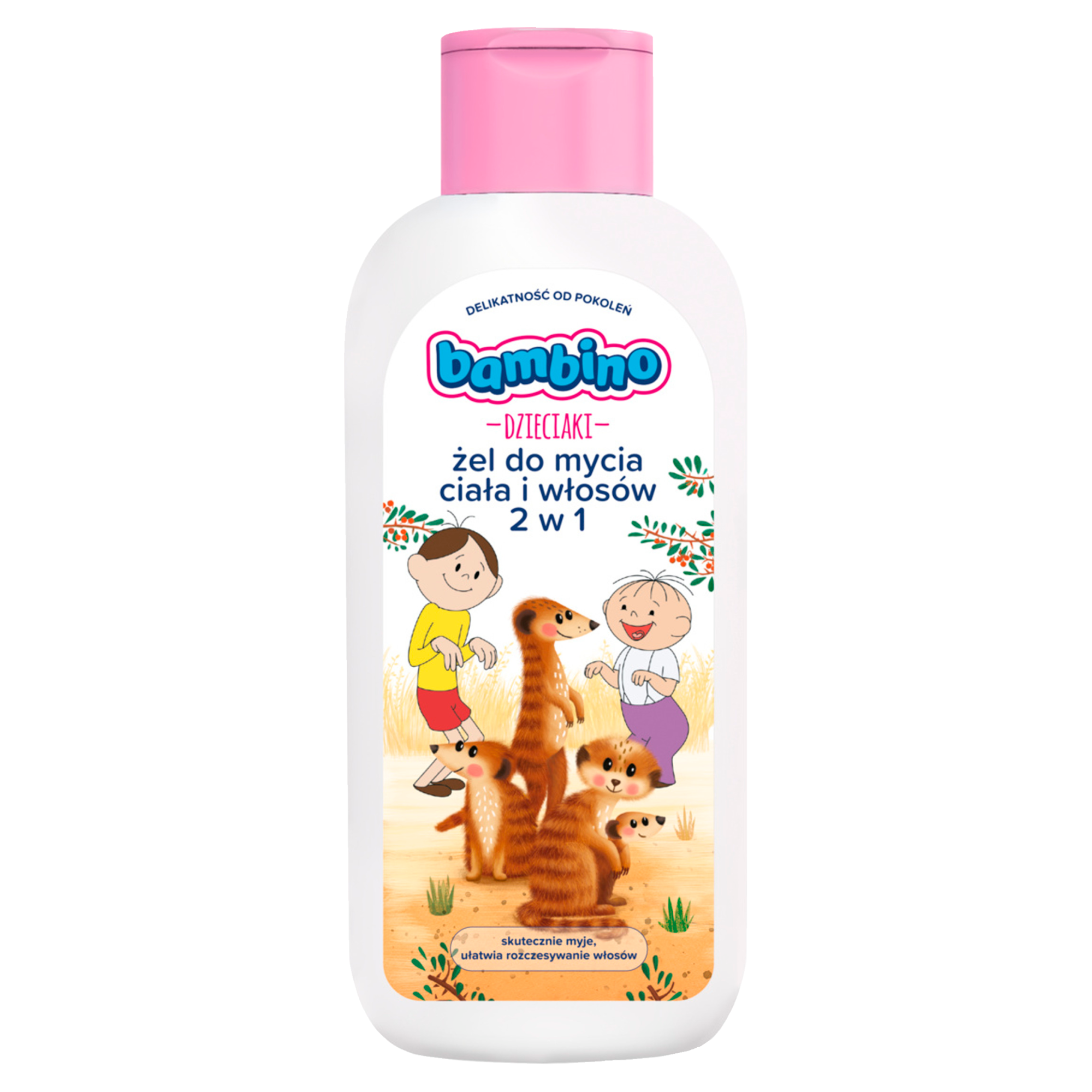 Bambino Dzieciaki żel do mycia ciała i włosów 2 w 1 Bolek i Lolek surykatka 400 ml