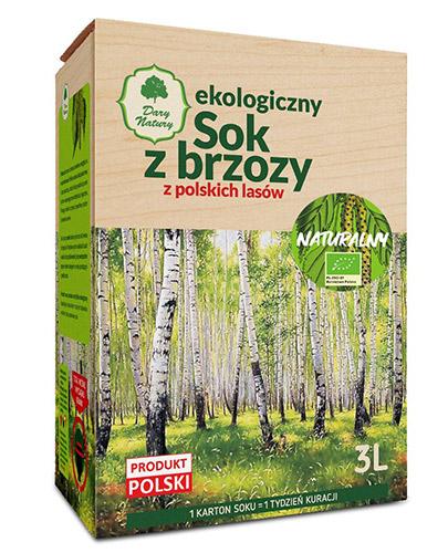 Dary Natury Ekologiczny Sok z brzozy naturalny - 3 l - cena, opinie, właściwości  zdjęcie
