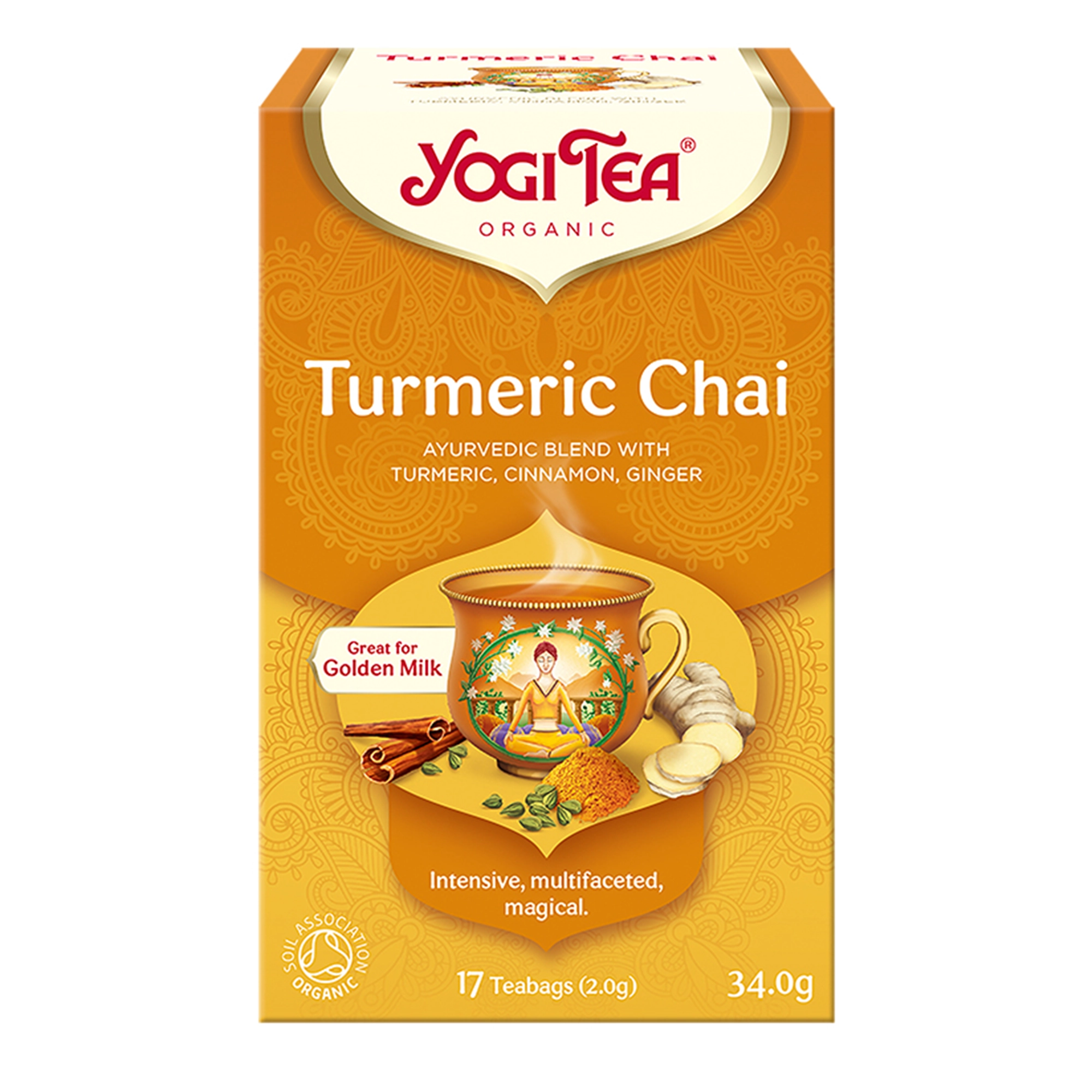 Yogi Tea Organic TURMERIC CHAI Złoty Czaj z kurkumą BIO - 17 sasz. zdjęcie