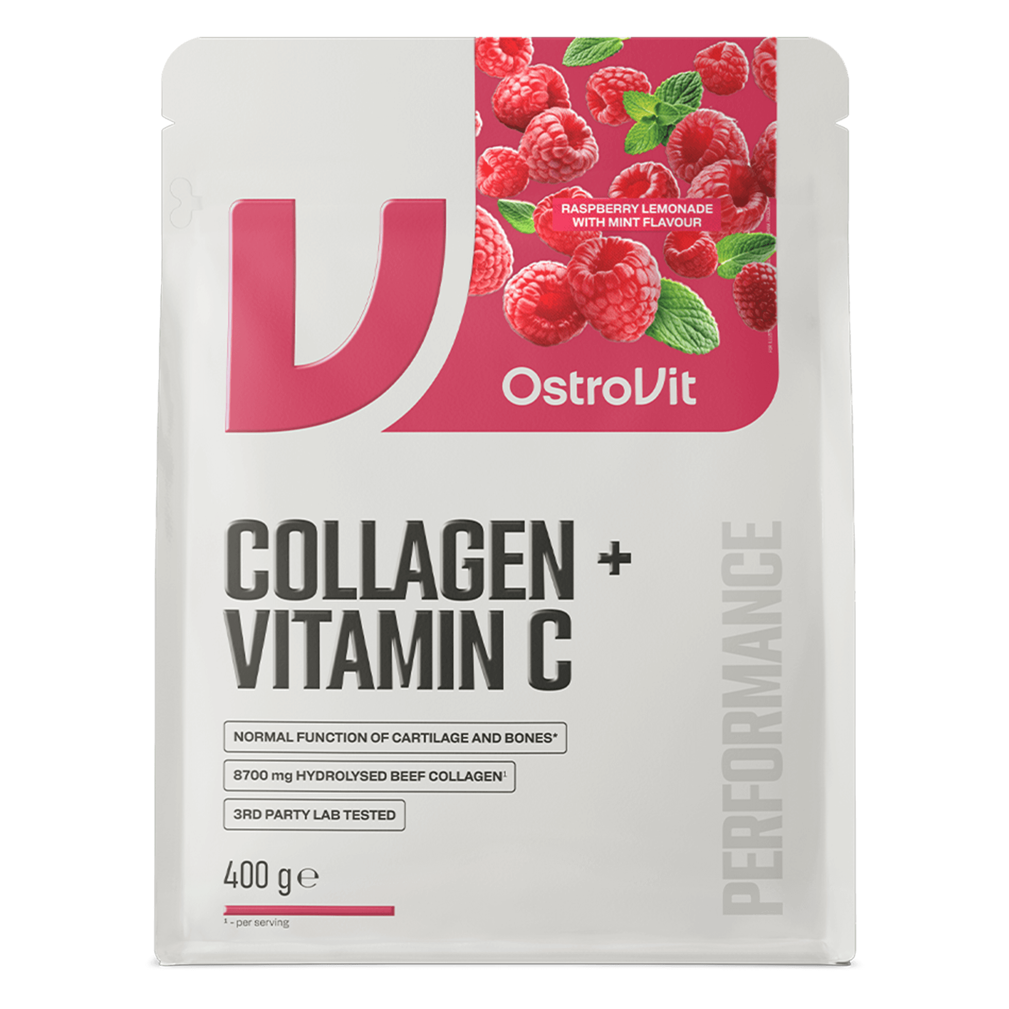 OstroVit Collagen + Vitamin C (raspberry lemonade-mint), 400 g