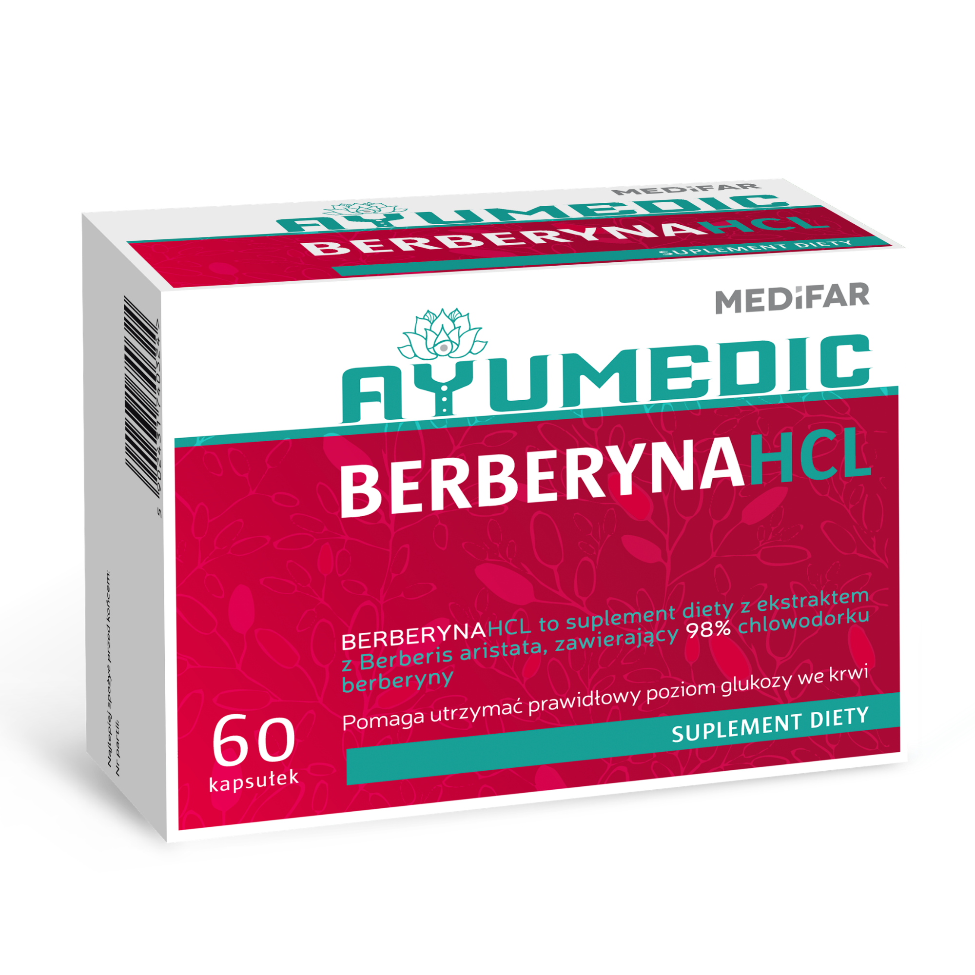 MediFar Ayumedic Berberyna HCL 510 mg, 60 kapsułek zdjęcie
