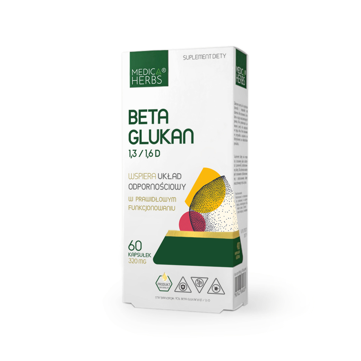 Medica Herbs Beta glukan 1,3/1,6D, 60 kapsułek zdjęcie