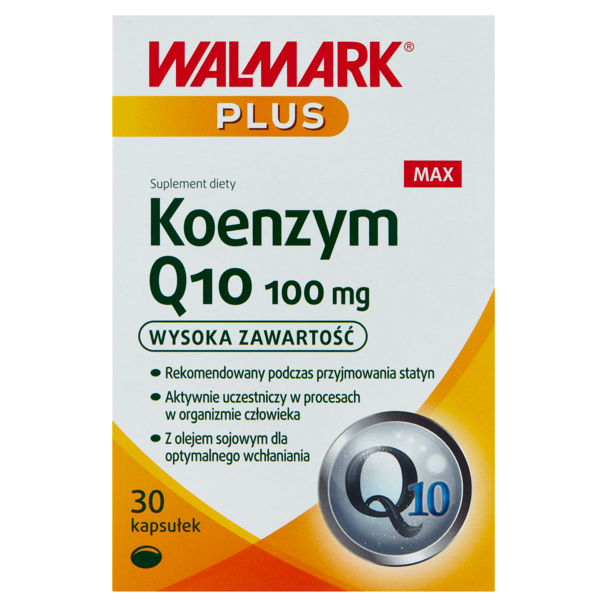 Koenzym Q10 max 100 mg 30 kapsułek Walmark zdjęcie