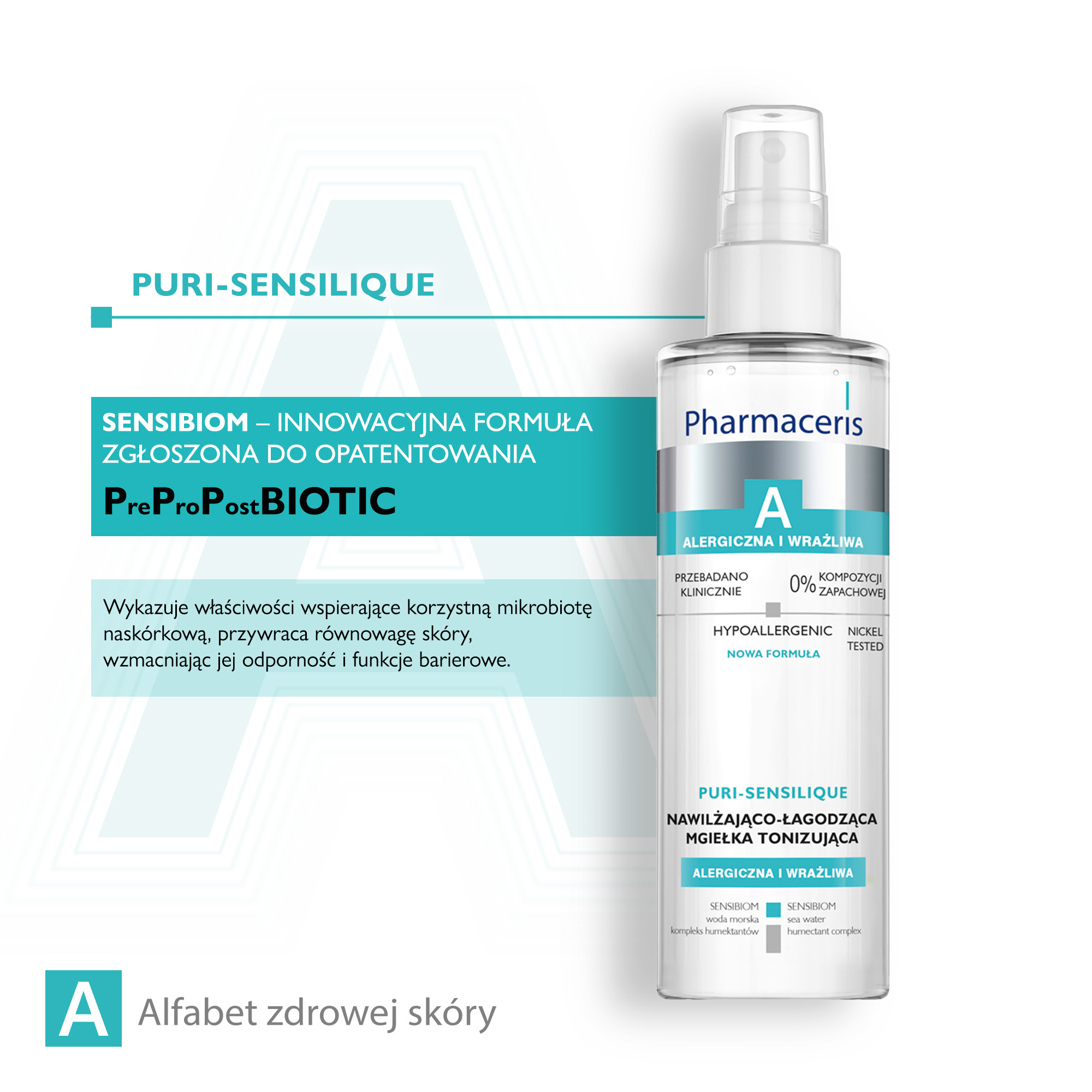 Pharmaceris A Puri-Sensilique, nawilżająco-łagodzący tonik-mgiełka, 200 ml