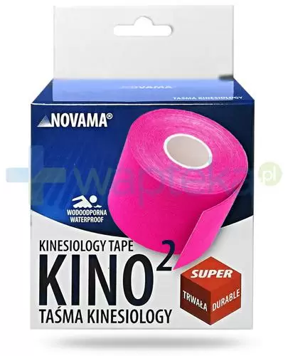 Novama Kino2 taśma do kinesiotapingu 5cm x 5m kolor różowy 1 sztuka zdjęcie