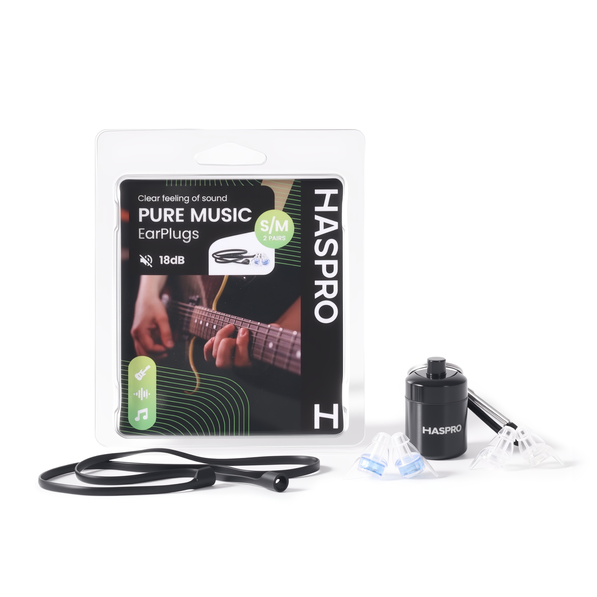 Zatyczki do uszu wielorazowe Haspro Pure Music EarPlugs blue 2 pary