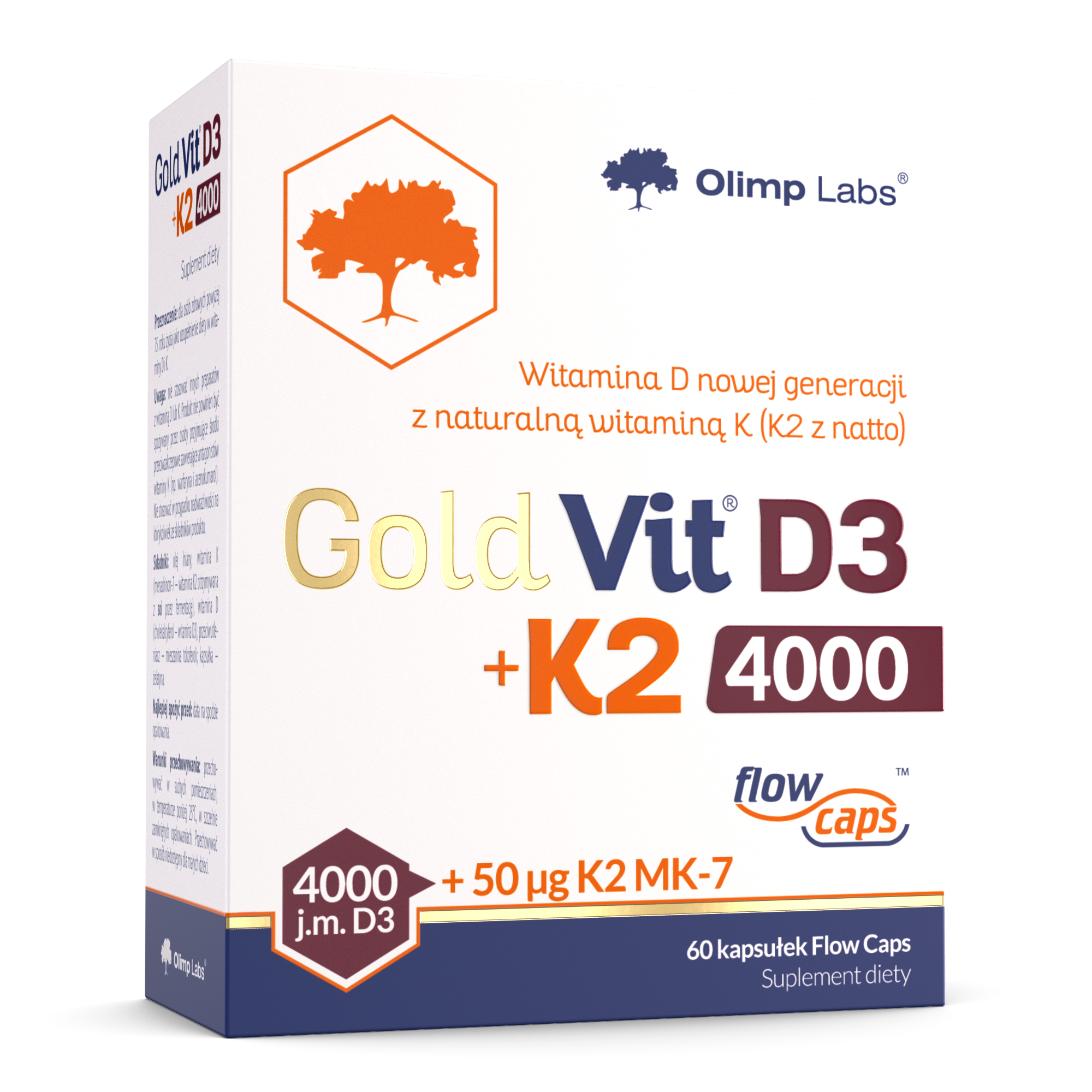 Olimp, Gold-Vit D3+K2 4000 IU, kapsułki, 60 sztuk zdjęcie
