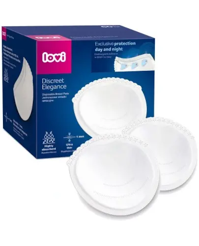 Lovi Discreet Elegance, jednorazowe wkładki laktacyjne białe, 40 sztuk [19/602] zdjęcie