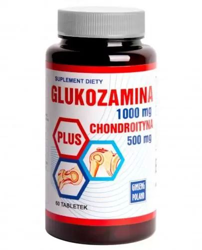 Ginseng Glukozamina 1000mg plus Chondroityna 500mg 60 tabletek zdjęcie