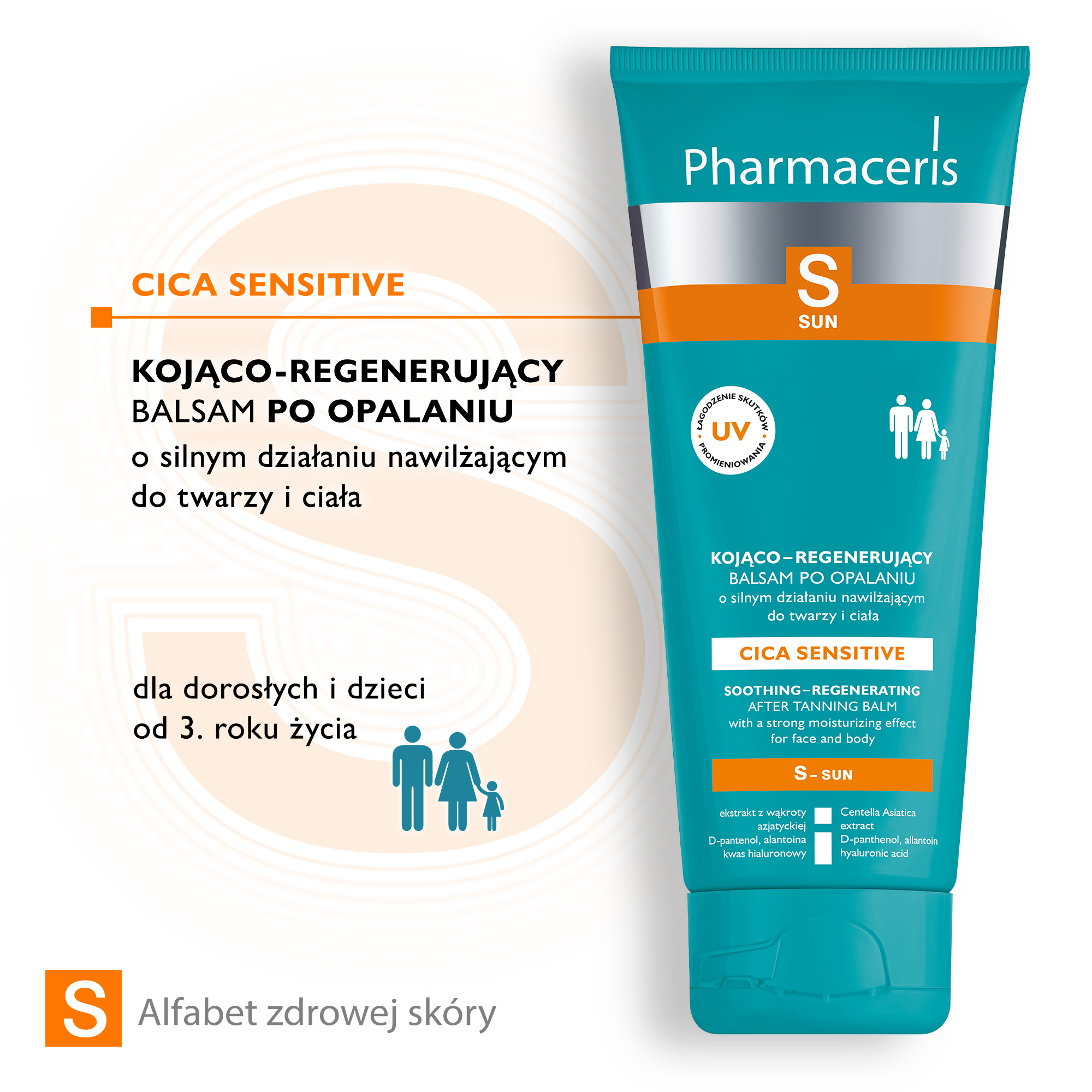 Pharmaceris S Kojąco-regenerujący balsam po opalaniu o silnym działaniu nawilżającym do twarzy i ciała, 200 ml