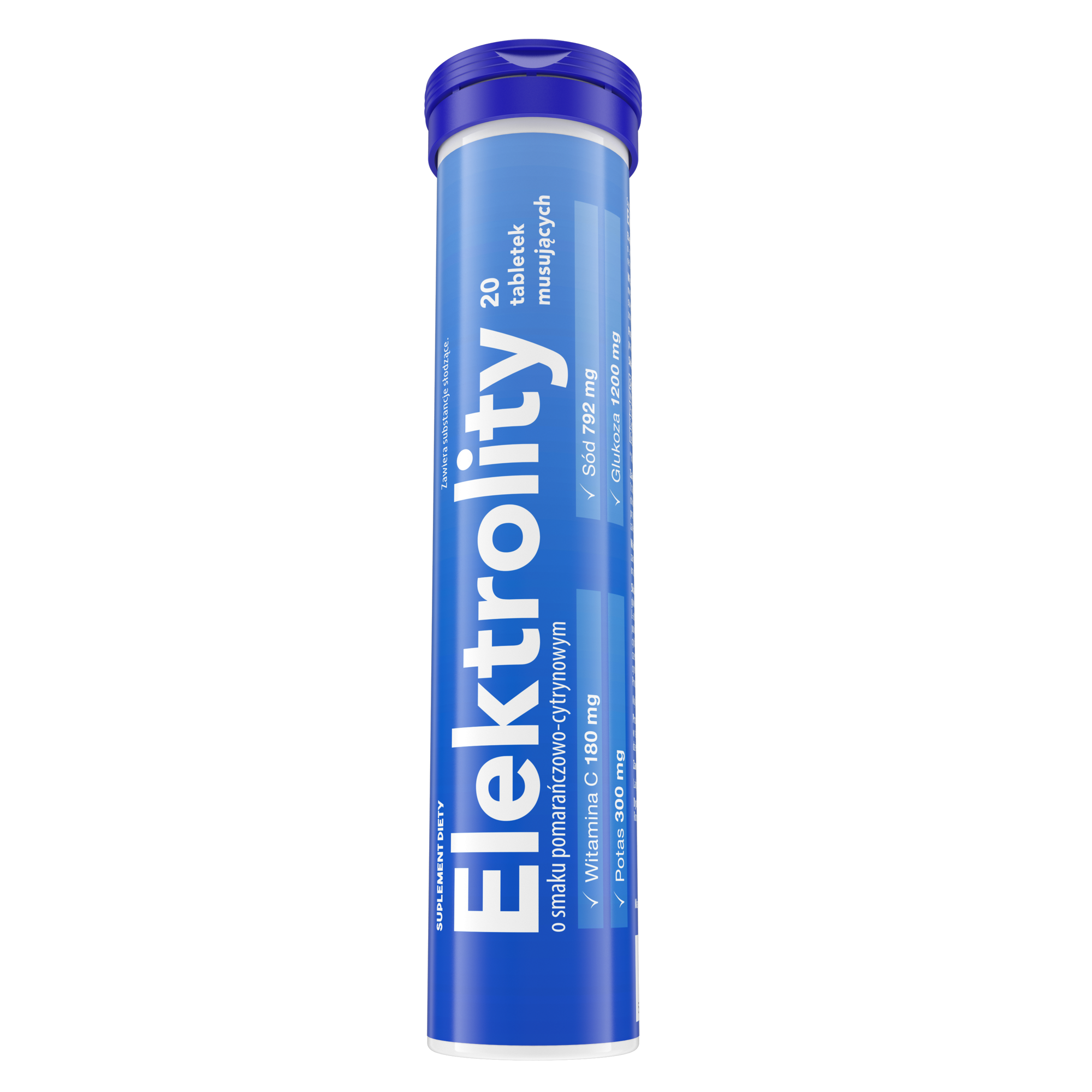 Elektrolity smak pomarańczowo-cytrynowy, 20 tabletek musujących