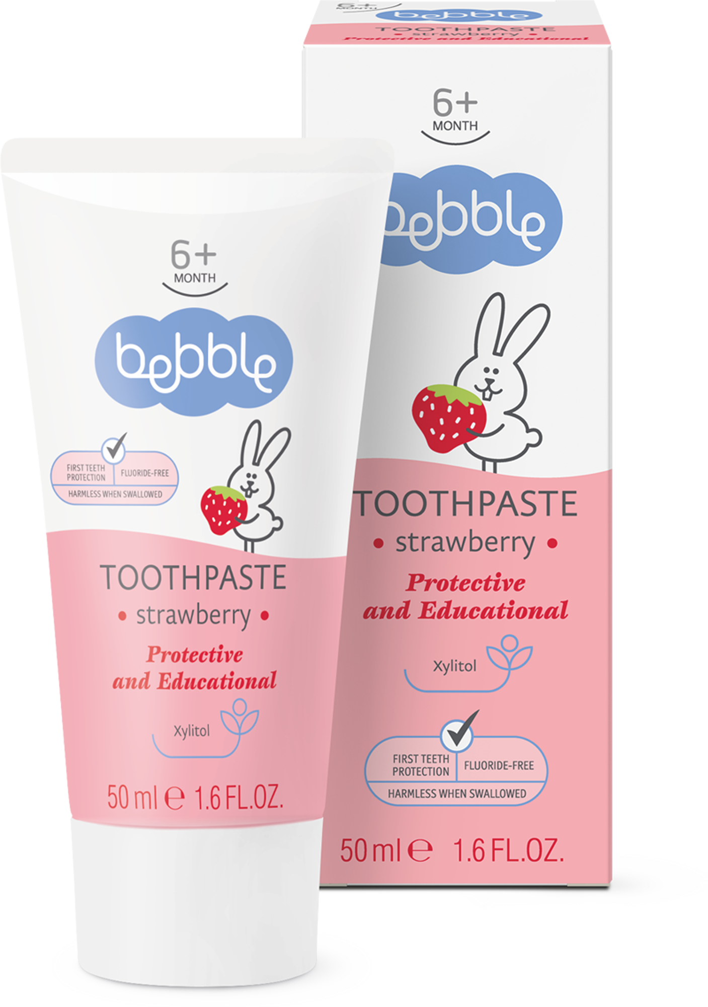 Bebble, Pasta do zębów truskawka, 50 ml zdjęcie