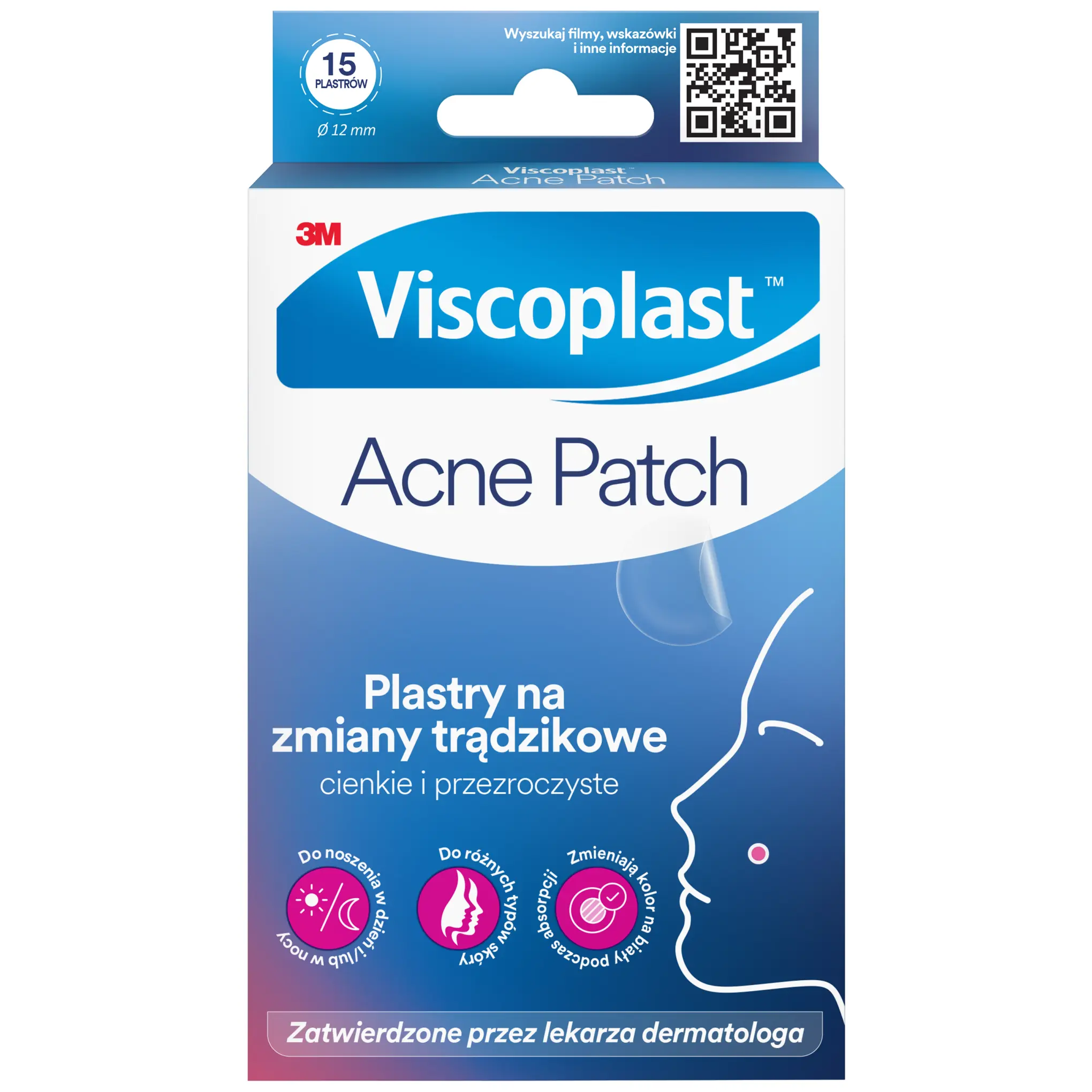 Viscoplast™ Acne Patch Plastry na zmiany trądzikowe, 1x15x12mm, 15 sztuk zdjęcie