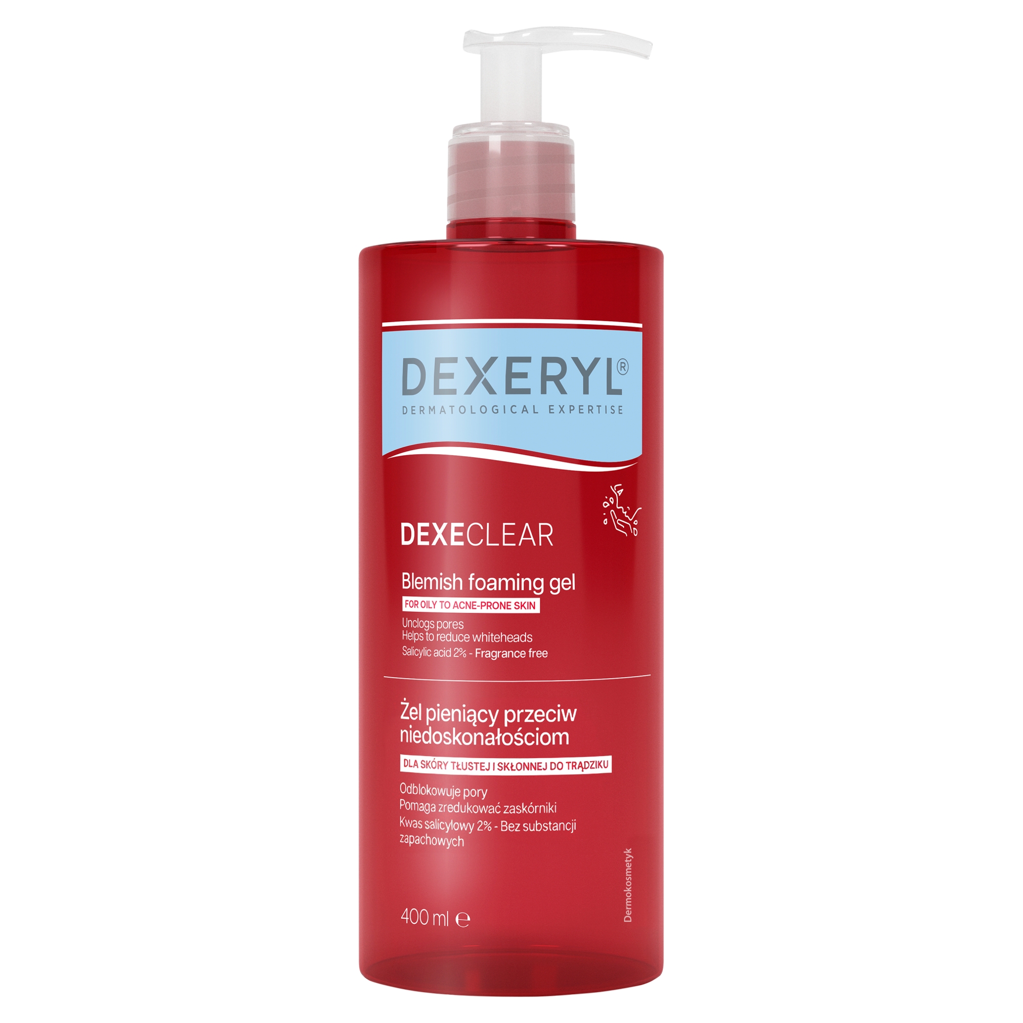 Dexeryl Dexeclear Żel pieniący przeciw niedoskonałościom, 400 ml zdjęcie