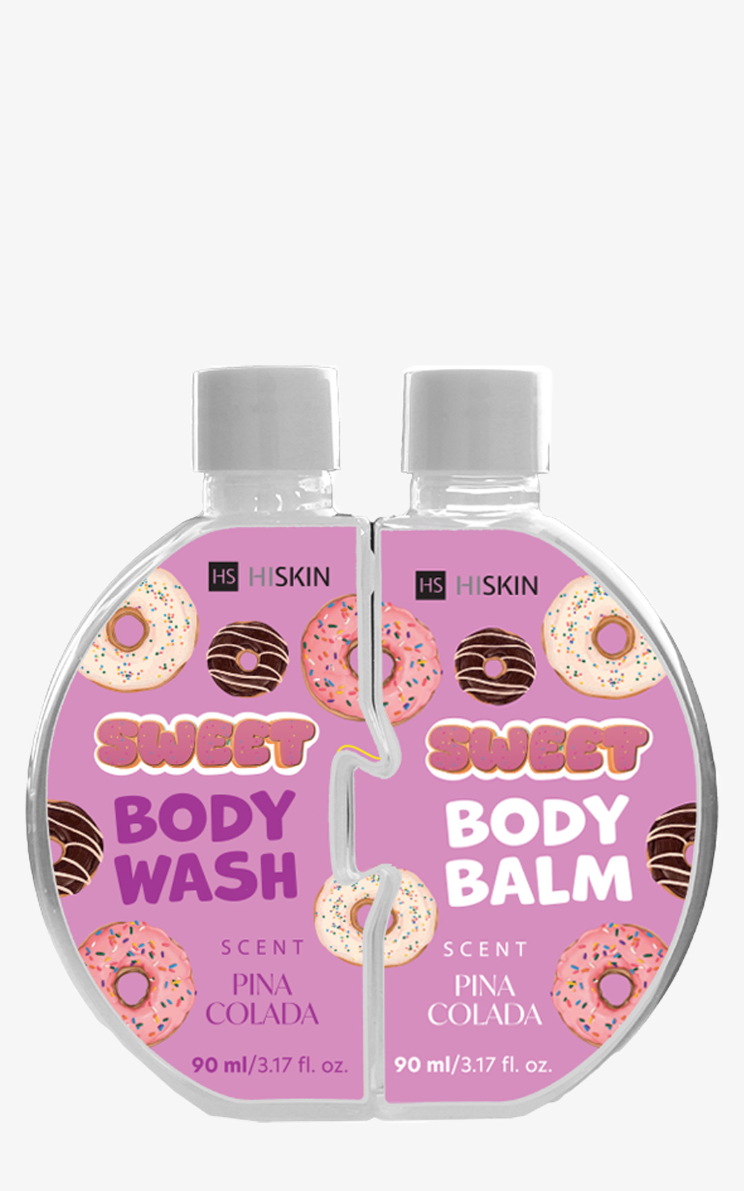 Hiskin Puzzle Body Pina Colada żel do mycia, 90 ml, balsam do ciała, 90 ml zdjęcie