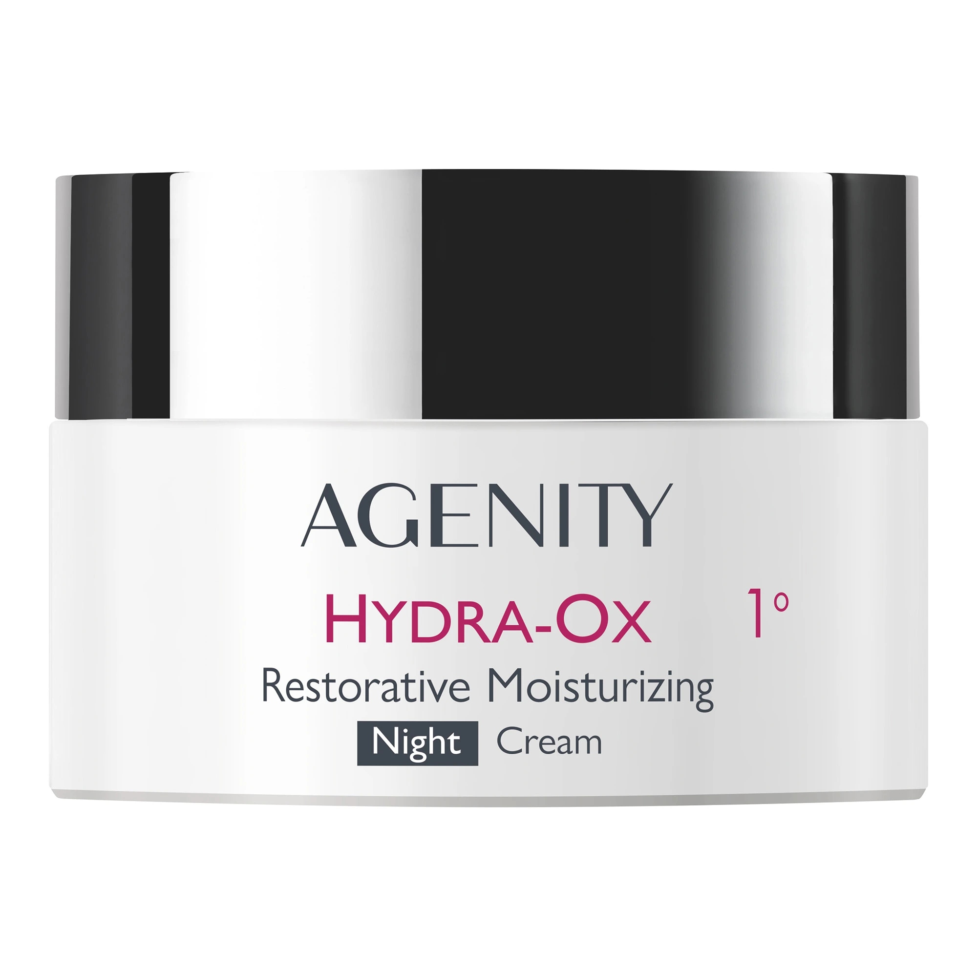 Agenity Hydra-Ox 1°, Krem nawilżający odbudowujący na noc, 50 ml