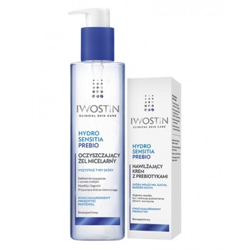 Iwostin Hydro Sensitia Prebio Żel micelarny, 200 ml +  Krem nawilżający, 50 ml