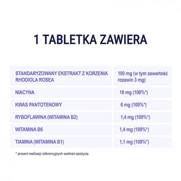 Naturell Rhodiola + B 60 tabletek