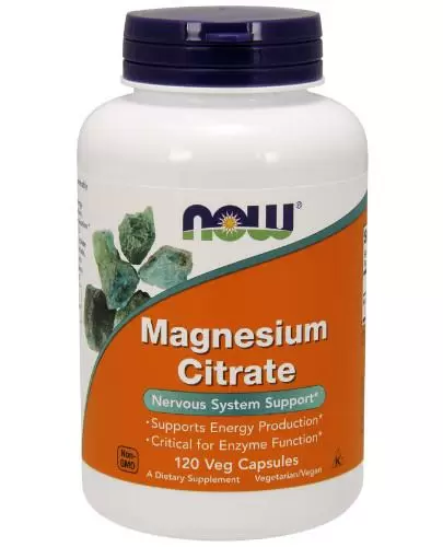 NOW Foods Magnesium Citrate 133 mg (cytrynian magnezu) 120 kapsułek zdjęcie