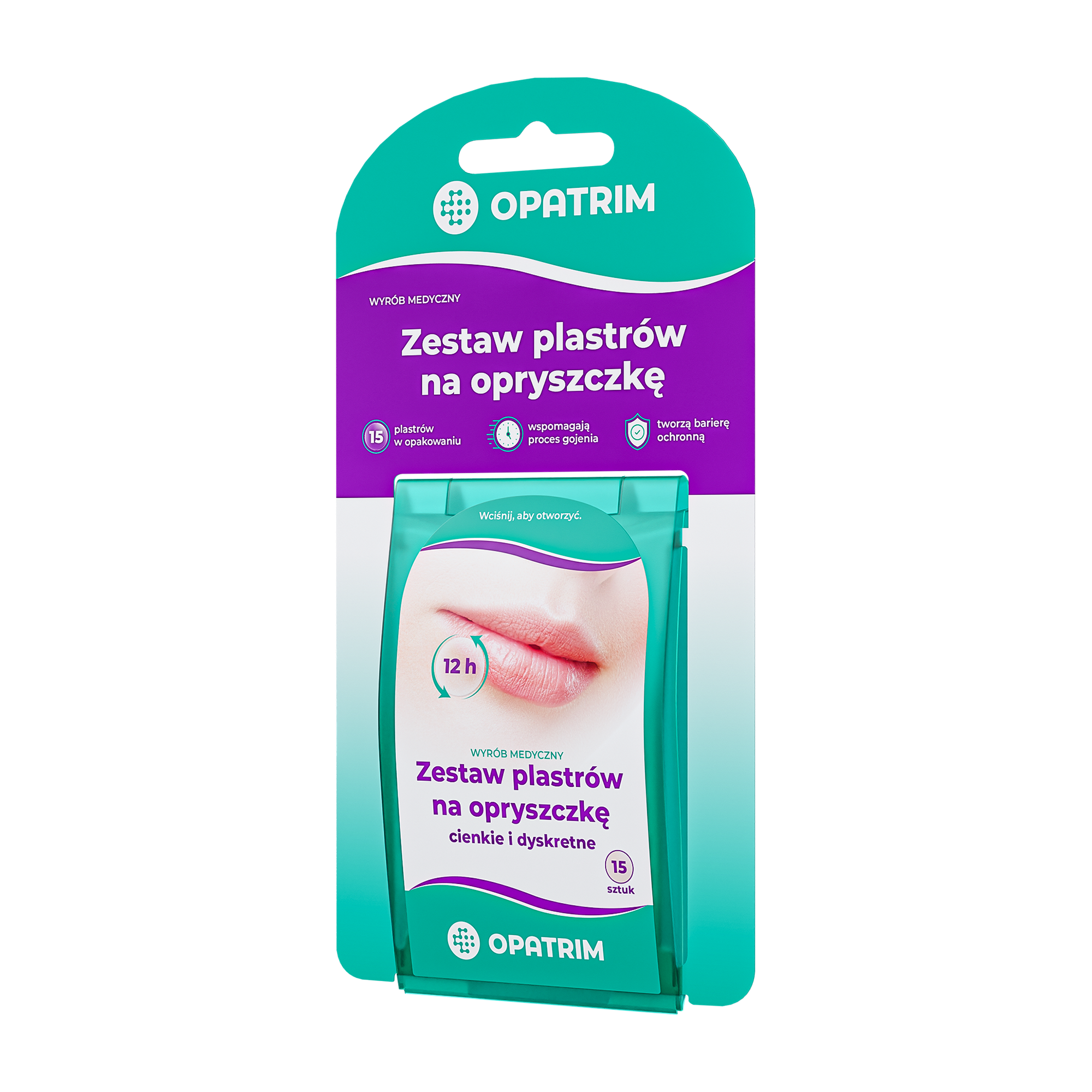 Opatrim Zestaw plastrów na opryszczkę, 15 sztuk