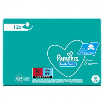 Pampers Fresh Clean chusteczki nawilżane dla niemowląt 12x 52 sztuki