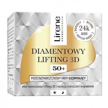 Lirene DIAMENTOWY LIFTING 3D Przeciwzmarszczkowy krem ujędrniający 50+, 50 ml
