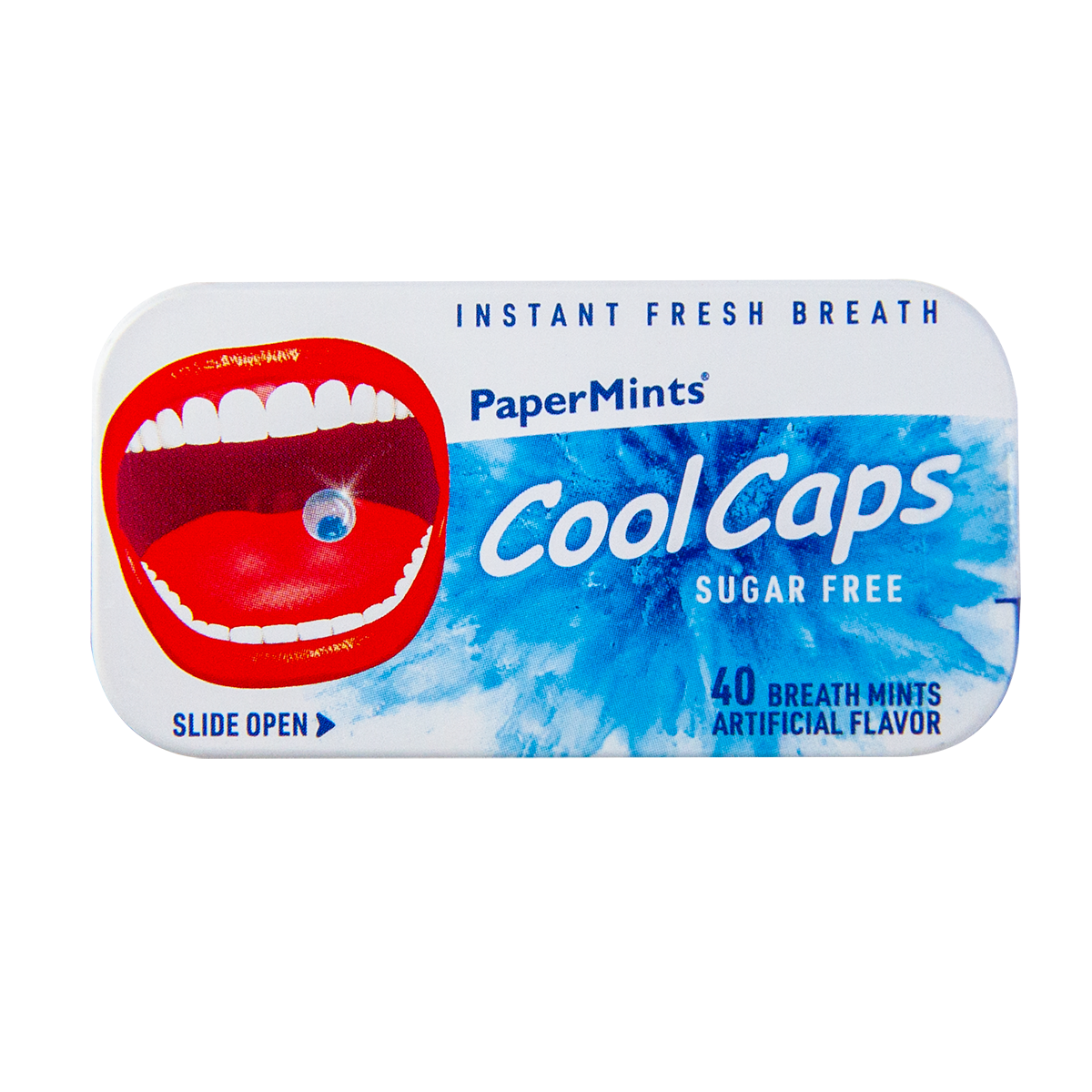 Paper Mints Cool Caps Tins, miętowe kapsułki odświeżające oddech, bez cukru, 40 sztuk