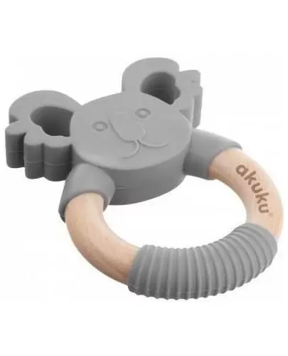 Akuku gryzak silikonowy drewniany Koala 1 sztuka [A0138] zdjęcie