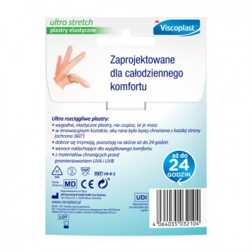 Viscoplast Ultra Stretch zestaw plastrów 2 rozmiary 8 sztuk