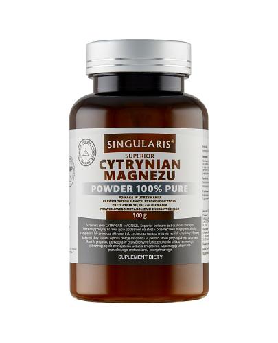 Singularis Superior Cytrynian Magnezu Powder 100 % Pure - 100 g - cena, opinie, właściwości zdjęcie