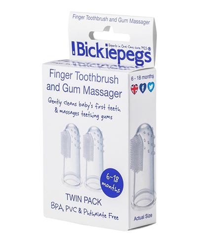Bickiepegs Silikonowe szczoteczki do mycia ząbków i masażu dziąseł - 2 sztuki zdjęcie