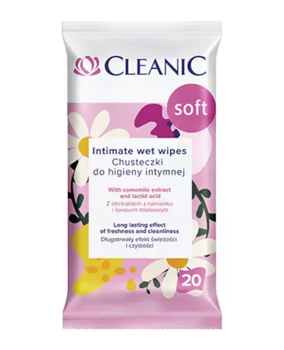 Cleanic Soft chusteczki do higieny intymnej 20 sztuk zdjęcie
